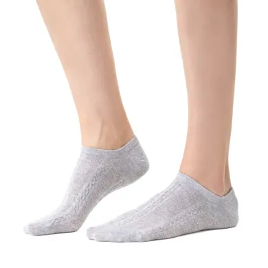 Skarpetki damskie, stopki, szare, Steven