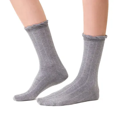 Skarpetki damskie, szare, Steven
