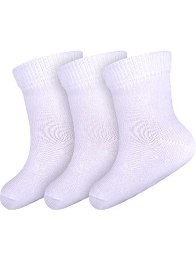 Skarpetki dziecięce, białe, zestaw, 3 szt., Milusie