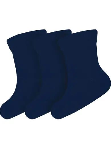Skarpetki dziecięce, granatowe, zestaw, 3 szt., Milusie