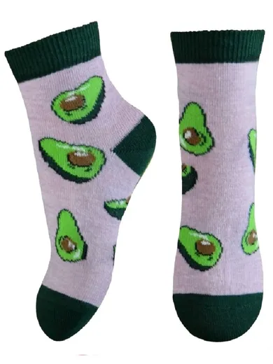 Skarpetki dziecięce, jasnofioletowe, Milusie