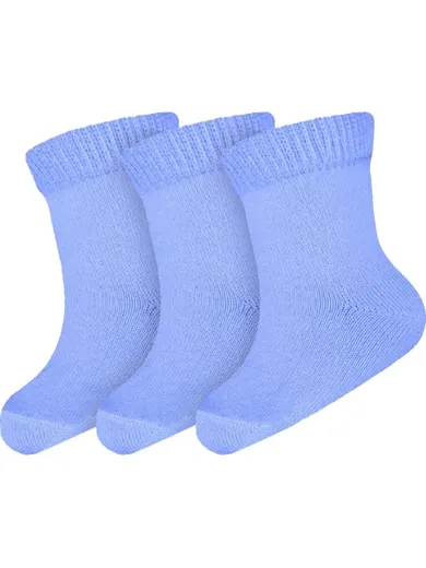 Skarpetki dziecięce, niebieskie, zestaw, 3 szt., Milusie