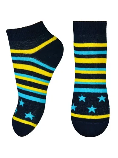 Skarpetki dziecięce, stopki, granatowe, Milusie