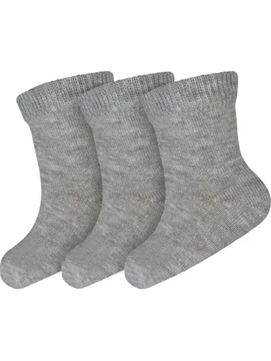 Skarpetki dziecięce, szare, zestaw, 3 szt., Milusie