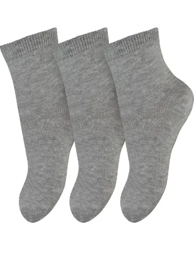 Skarpetki dziecięce, szare, zestaw, 3 szt., Milusie