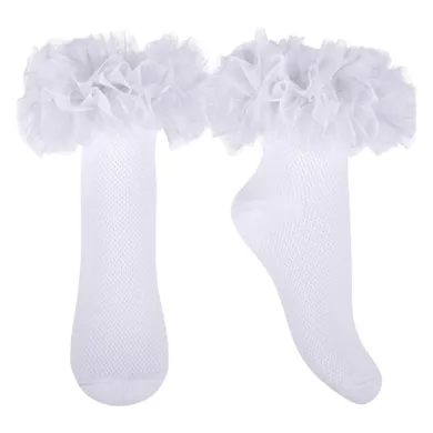 Skarpetki dziewczęce, białe, Milusie