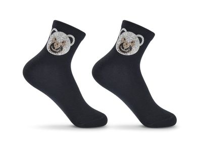 Skarpetki dziewczęce, czarne, Be Snazzy
