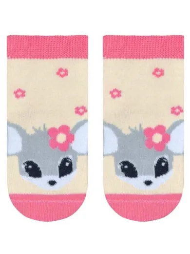 Skarpetki dziewczęce, ecru, Milusie