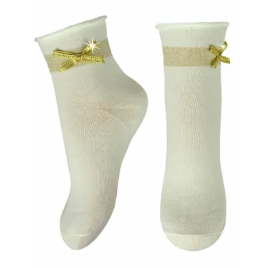 Skarpetki dziewczęce, ecru, Milusie