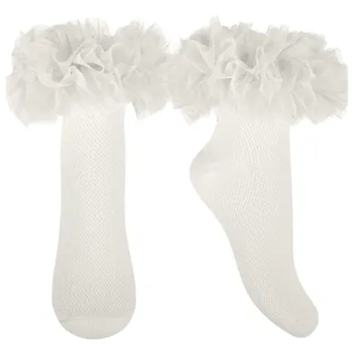 Skarpetki dziewczęce, ecru, Milusie