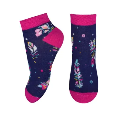 Skarpetki dziewczęce, granatowe, Milusie