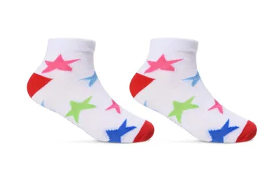 Skarpetki dziewczęce, stopki, białe, Be Snazzy