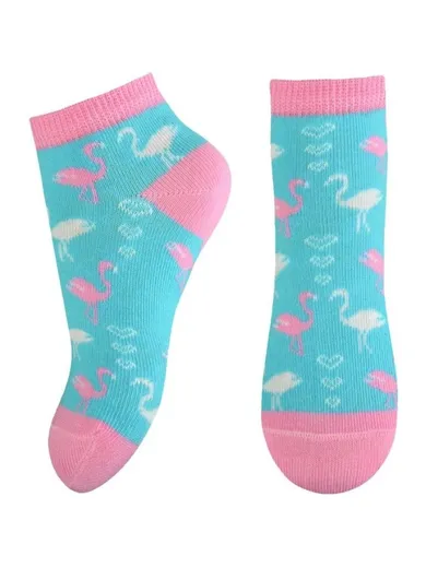 Skarpetki dziewczęce, stopki, niebieskie, Milusie