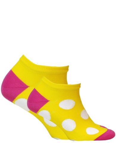 Skarpetki dziewczęce, stopki, żółte, Wola