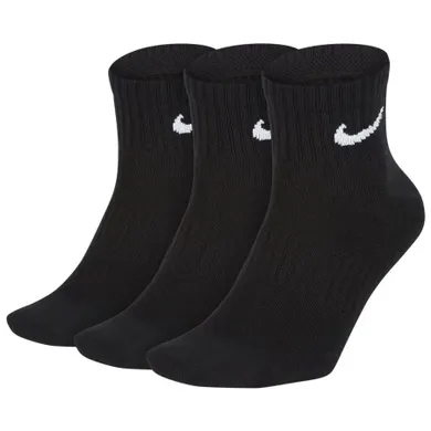 Skarpetki męskie, czarne, zestaw, 3 szt., Nike Everyday Lightweight Ankle