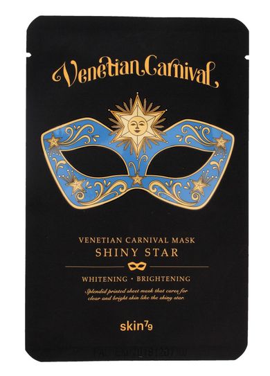 Skin79, Venetian Carnival Mask, maska w płacie Shiny Star rozświetlająco-rozjaśniająca, 23g