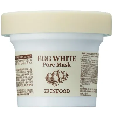 Skinfood, Egg White Pore Mask, głęboko oczyszczająca maska do walki z rozszerzonymi porami, 120g