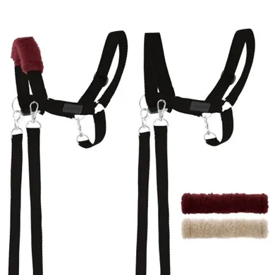 Skippi, Hobby Horse, kantar, wodze + futerka dla konika na kiju, czarny