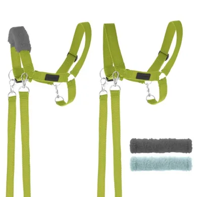 Skippi, Hobby Horse, kantar, wodze + futerka dla konika na kiju, zielony