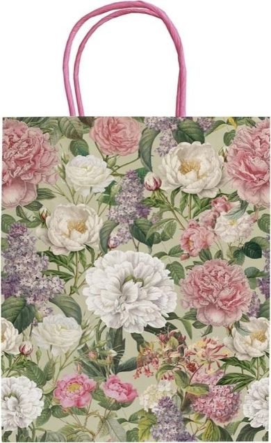Skona Ting, torebka prezentowa, A5, Piwonie i róże