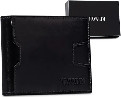 Skórzana banknotówka męska z systemem RFID Protect, Cavaldi