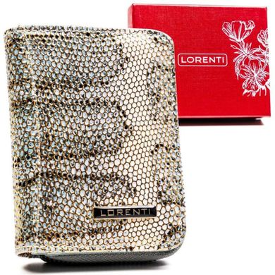 Skórzany portfel damski z modnym wężowym wzorem, Lorenti