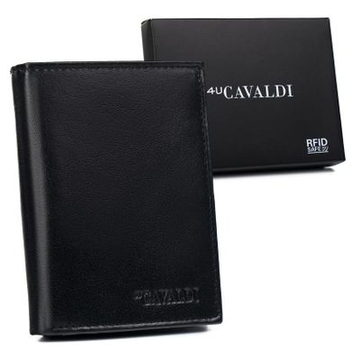 Skórzany portfel na karty i ochroną RFID Protect, Cavaldi