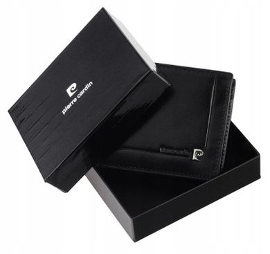 Skórzany portfel z systemem antykradzieżowym RFID, Pierre Cardin