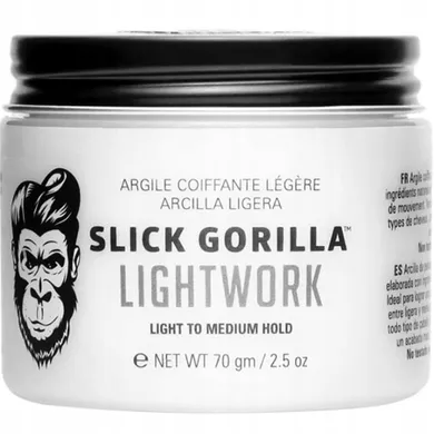 Slick Gorilla, Lightwork, matowa glinka do włosów, 70g