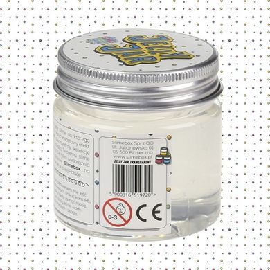 Slimebox, jelly jar, gotowy slime, transparentny, 100 ml