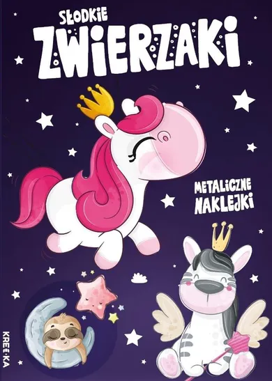 Słodkie zwierzaki. Kolorowanka z naklejkami