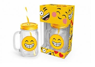 Słoik z rurką, Szeroki uśmiech, 450 ml
