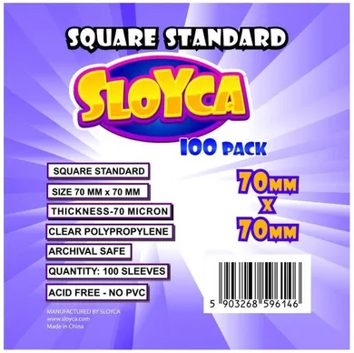 Sloyca, Square Standard, koszulki na karty, 70-70 mm, 100 szt.