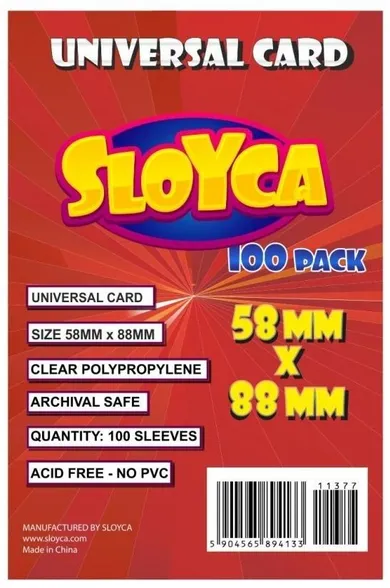 Sloyca, Universal Card, koszulki na karty, 58-88 mm, 100 szt.