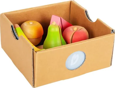 Small Foot, drewniane owoce do krojenia z deską kuchenną