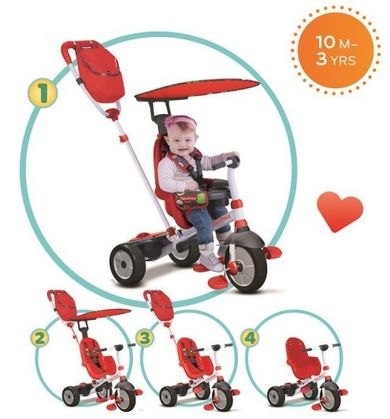 Smart Trike, Fisher-Price, Charisma 4w1, rowerek, czerwony