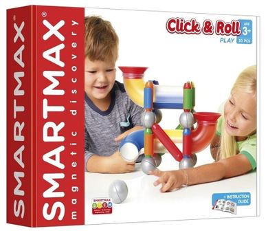 SmartMax, Click & Roll, klocki magnetyczne, 30 elementów