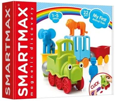 SmartMax, My First Animal Train, klocki magnetyczne, 22 elementy
