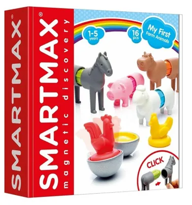 SmartMax, My First Farm Animals, klocki magnetyczne, 16 elementów