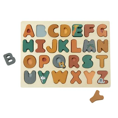 Smiki, Alfabet, puzzle drewniane, układanka