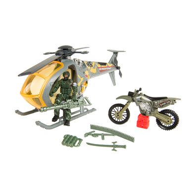 Smiki, Armed Forces, helikopter wojskowy i motor z żołnierzem, dźwięk i światło