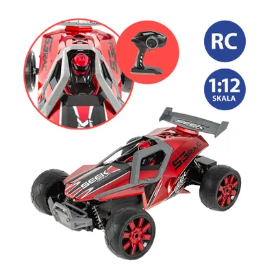 Smiki, Buggy, pojazd zdalnie sterowany, 1:12, 2.4 GHz, czerwony, 30 cm