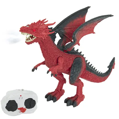 Smiki, Fire Dragon, Smok, zdalnie sterowana figurka interaktywna z parą, czerwona