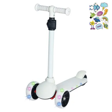 Smiki, hulajnoga 3-kołowa, światła LED, szara