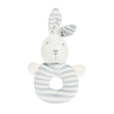 Smiki, Królik, maskotka z grzechotką, biało-niebieski, 15 cm