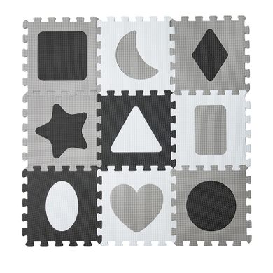 Smiki, Kształty, mata piankowa, puzzle kontrastowe, 9 elementów