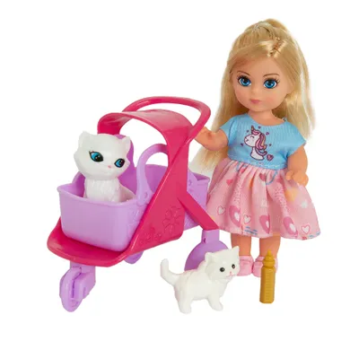 Smiki, Lili, mała lalka z kotkami, zestaw z akcesoriami