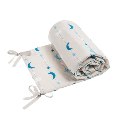 Smiki, Moonbaby, ochraniacz do łóżeczka, niebieski, 30-170 cm