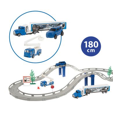 Smiki, Police Car Track, tor samochodowy z pojazdami, 180 cm