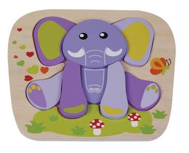 Smiki, Słoń, puzzle drewniane